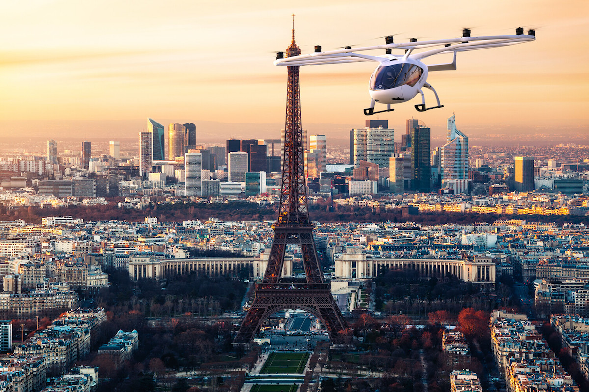Volocopter flog am 21 Juni 2021 ueber Paris (eVTOL)